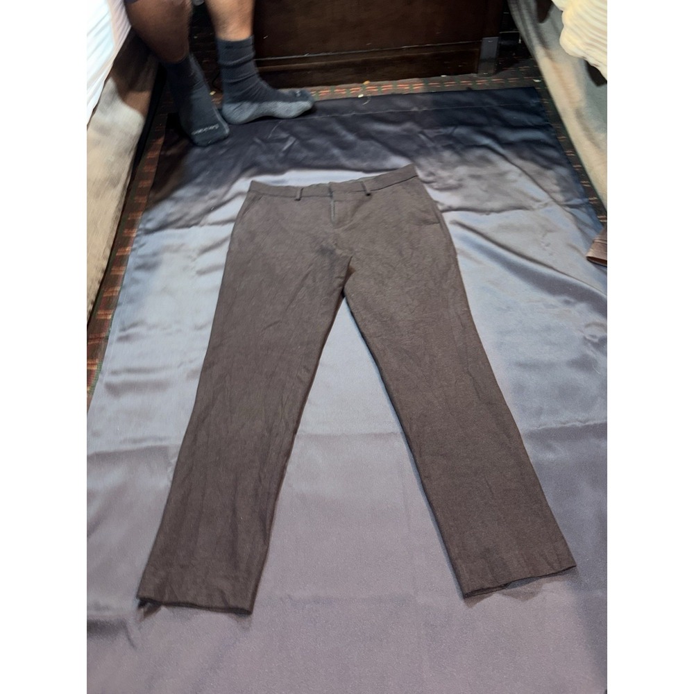 Express Men's Gray Chino Pants Slim Fit Straight Leg Cotton Blend Twill 29